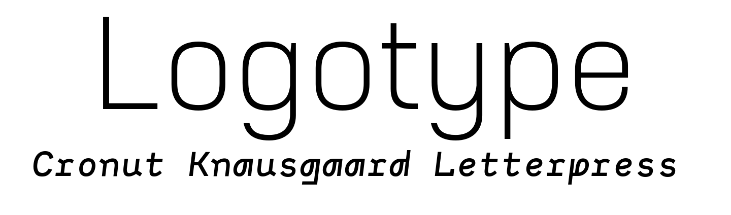 Logo font pair Neusa Next Pro Light + Monofontis Semi Bold Italic