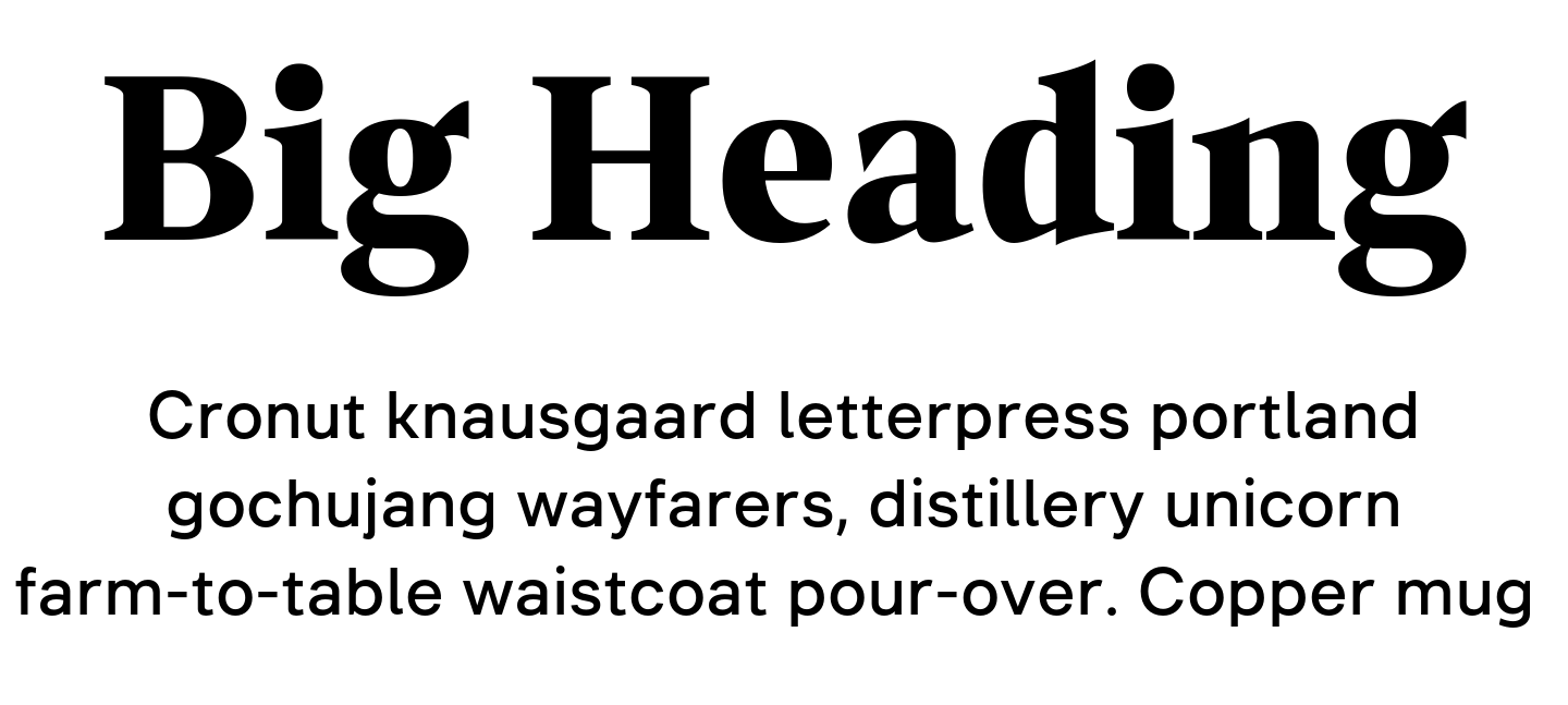 Contrast font pair Accia Variable Regular + Inerta Medium